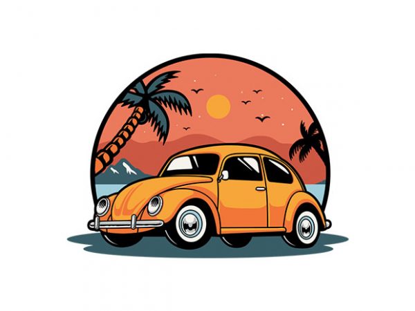 Summer holiday vector t-shirt design