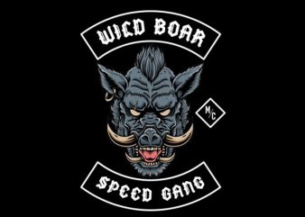 wild boar speed Vector t-shirt design