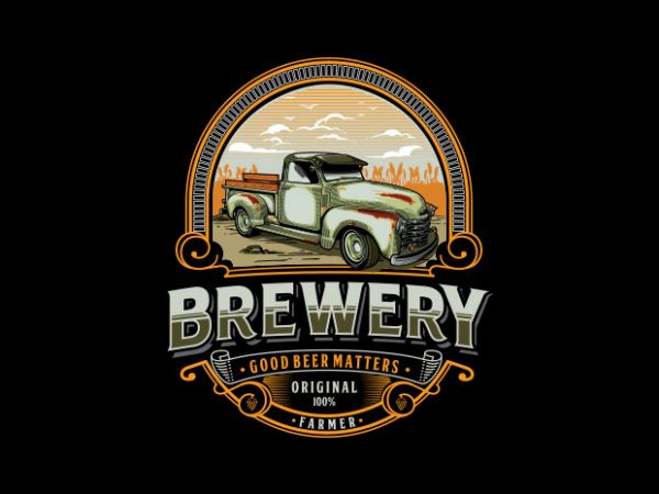 Brewery vector t-shirt design