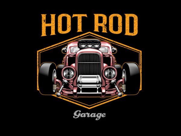 Hotrod vector t-shirt design