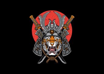 Samurai TigerVector t-shirt design