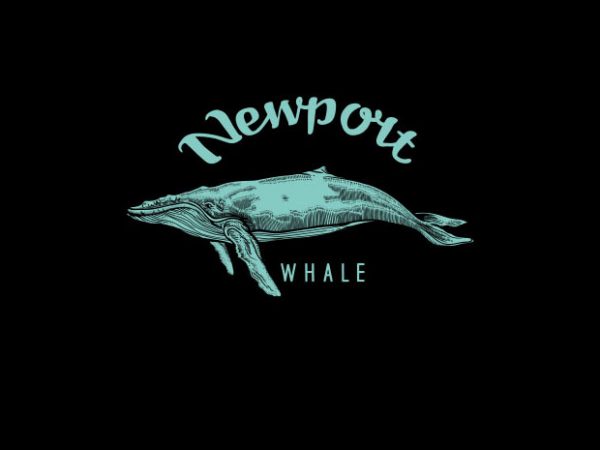 Whale vector t-shirt design