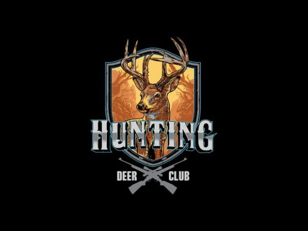 Hunting deer club vector t-shirt design