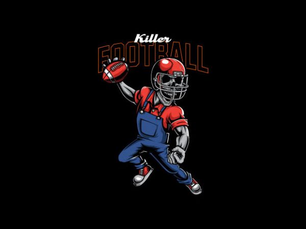 Killer football vector t-shirt design