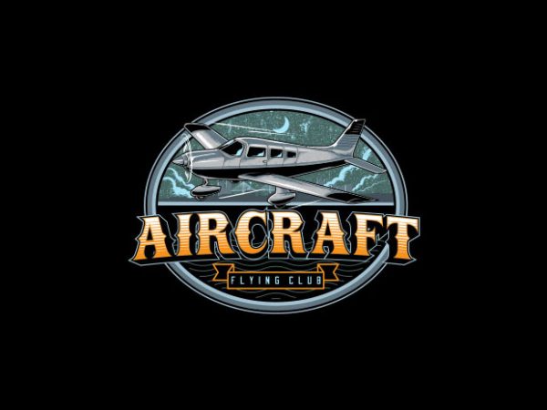 Aircraft vector t-shirt design