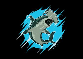 Hammerhead Shark Vector t-shirt design