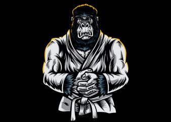 Jiu Jitsu Gorilla Vector t-shirt design