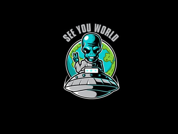 Alien piece vector t-shirt design