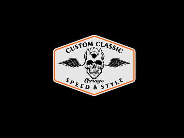 Custom classic garage vector t-shirt design