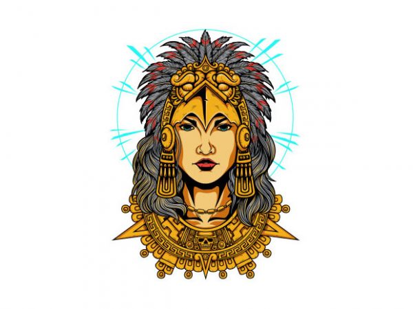 Aztec women vector t-shirt design