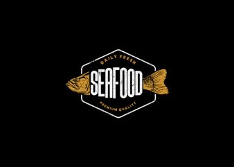 Daily Fresh Seafood Vector t-shirt design