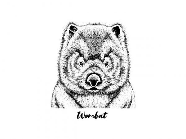 Wombat vector t-shirt design