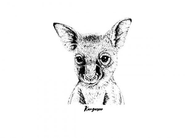 Kangaroo ovector t-shirt design