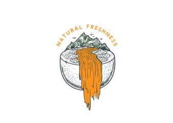 Natural Freshness Vector t-shirt design