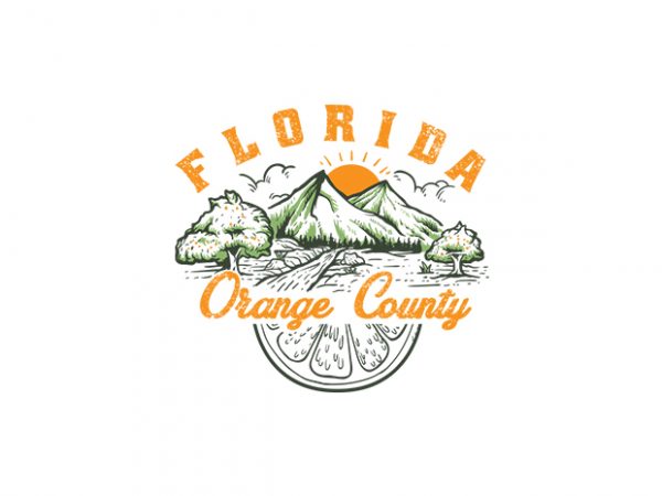 Florida orange county vector t-shirt design