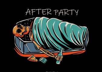 after party vector t-shirt design for commercial use