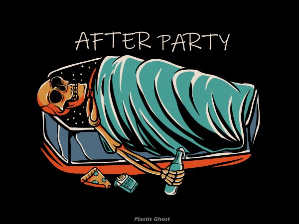 After party vector t-shirt design for commercial use