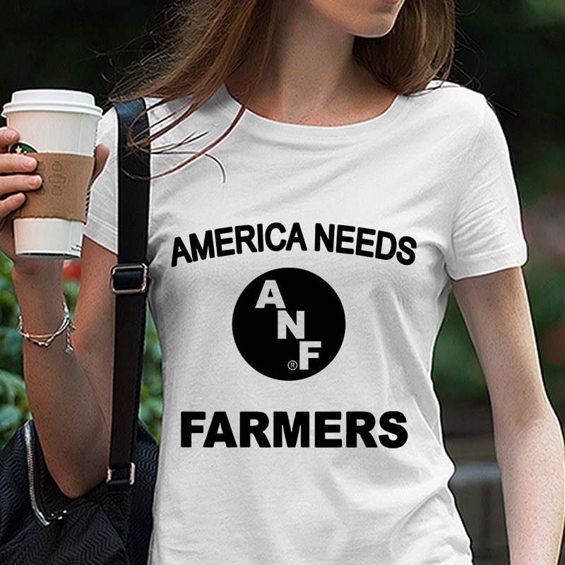 America Needs Farmers, Farm Life, Farm House, America, EPS, DXF, PNG, SVG Digital Download tshirt design for merch by amazon