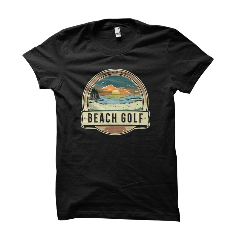 Beach Golf Vector t-shirt design commercial use t shirt designs