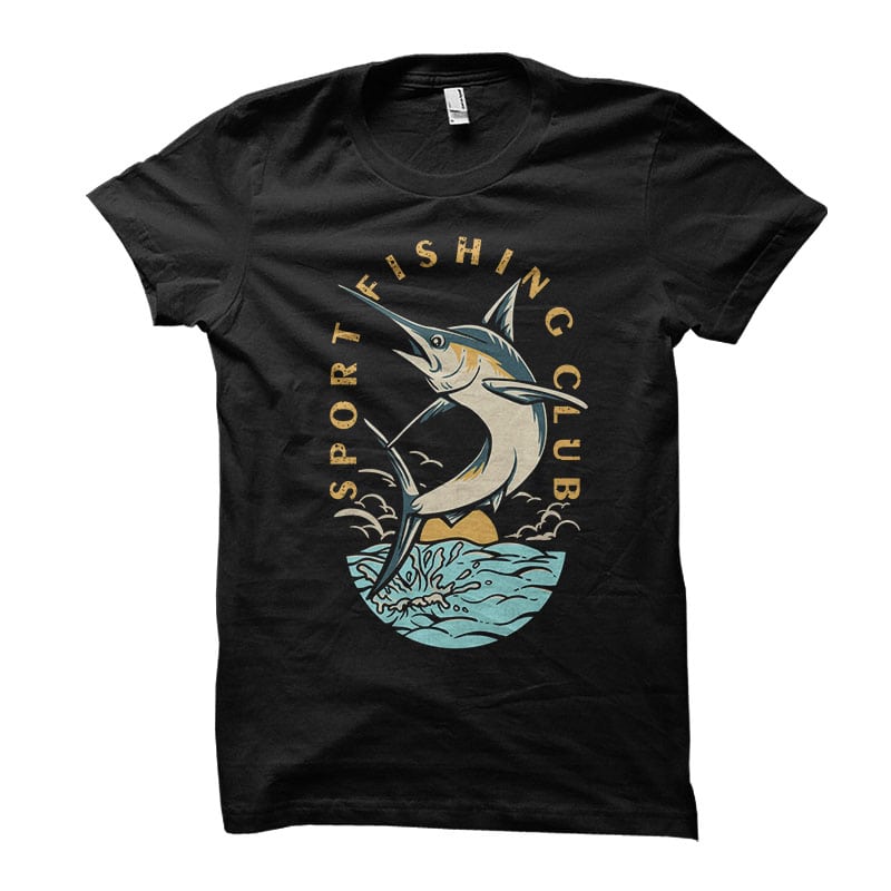 Sport Fishing Club Vector t-shirt design t shirt design png