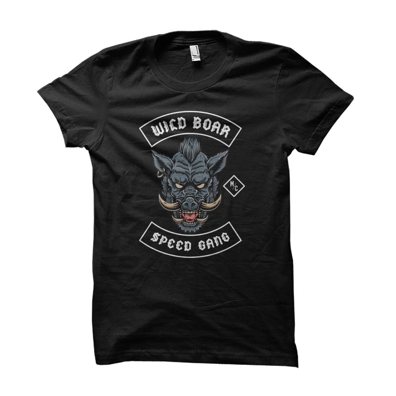 wild boar speed Vector t-shirt design t shirt designs for teespring