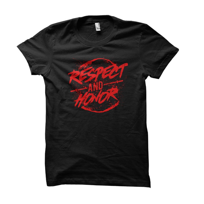 Respect and Honor Vector t-shirt design tshirt-factory.com