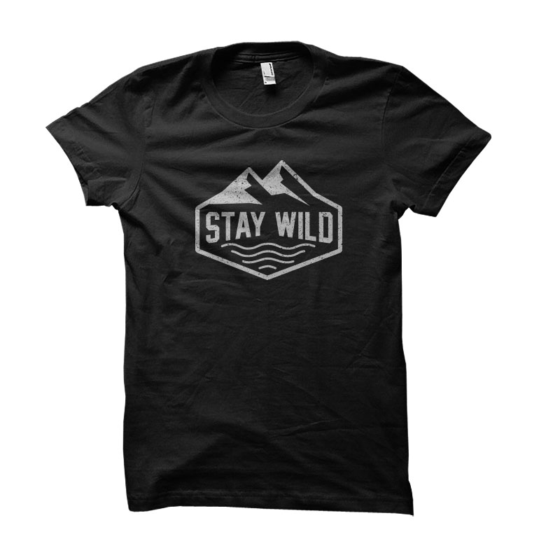 stay wild Vector t-shirt design t shirt designs for printify