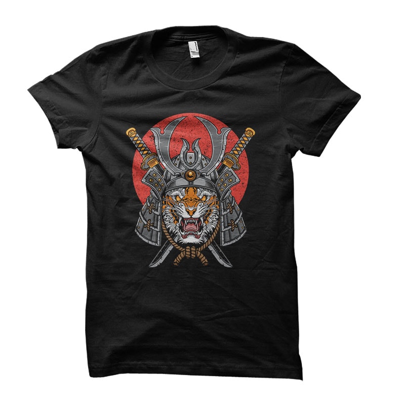 Samurai TigerVector t-shirt design vector shirt designs