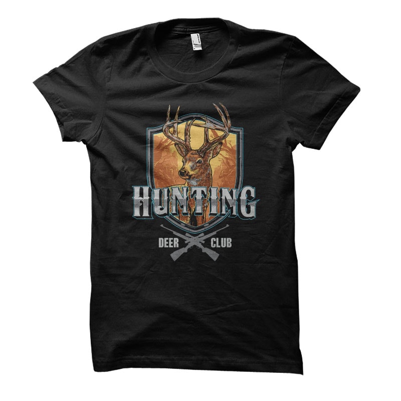 Download Hunting Deer club Vector t-shirt design