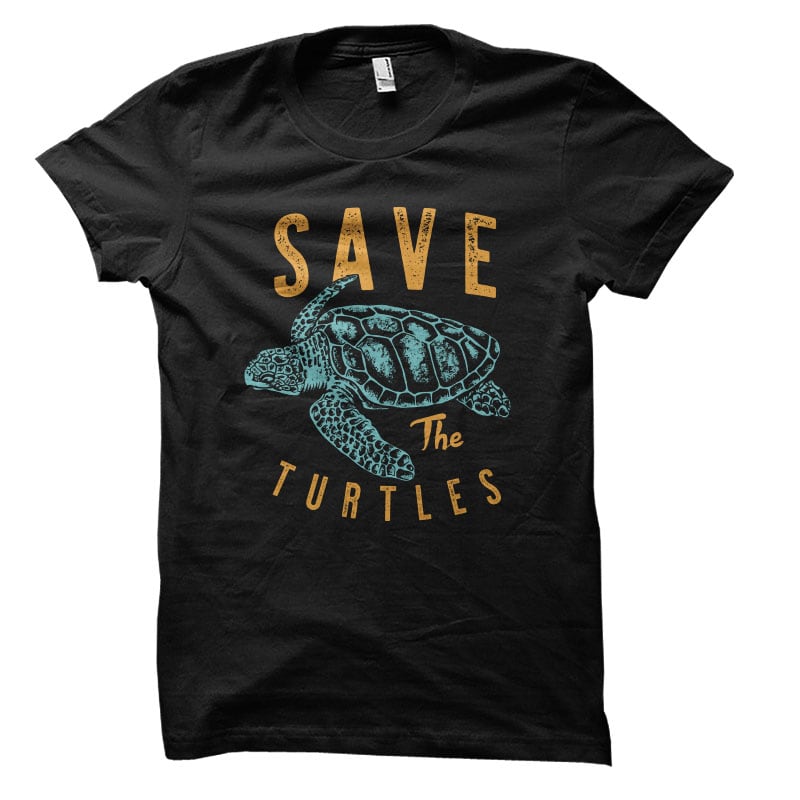 save the turtles Vector t-shirt design buy t shirt design