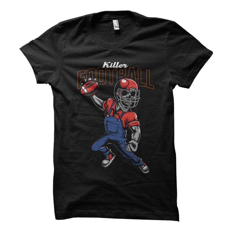 Killer Football Vector t-shirt design t shirt designs for teespring
