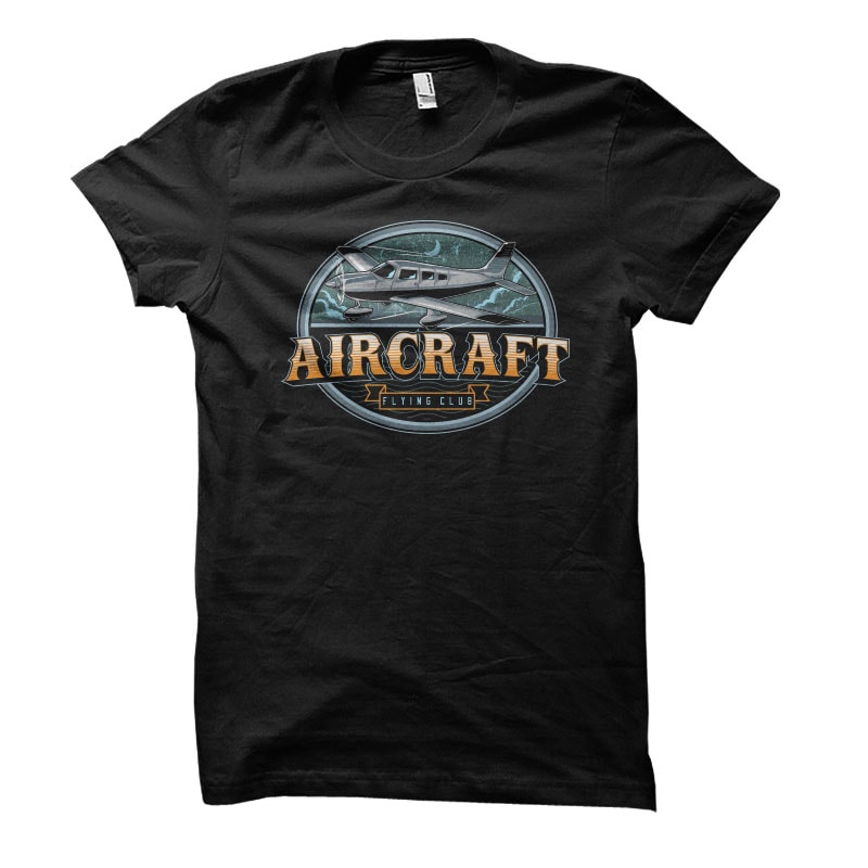 Aircraft Vector t-shirt design t-shirt designs for merch by amazon