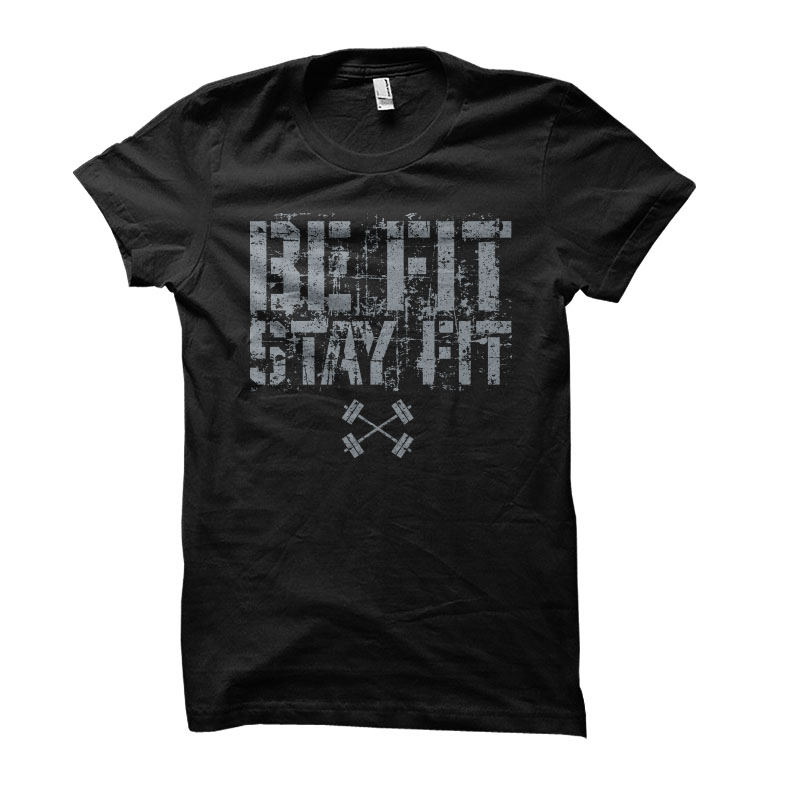 be fit stay fit Vector t-shirt design buy t shirt design