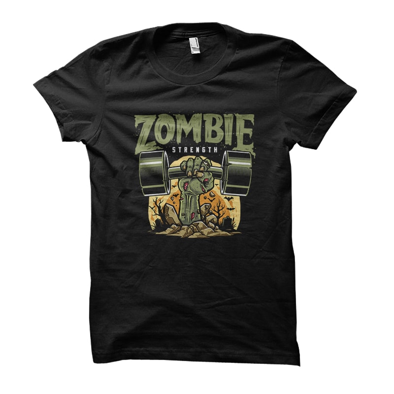 Zombie Ztrenght Vector t-shirt design buy tshirt design