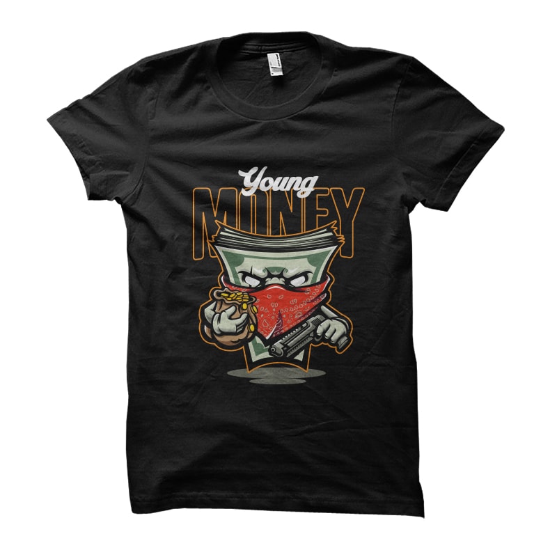 Young Money Vector t-shirt design t-shirt designs for merch by amazon
