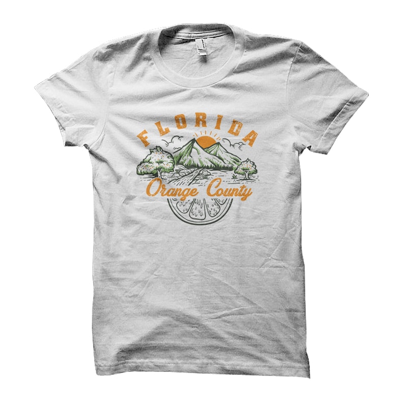 Florida Orange County Vector t-shirt design buy tshirt design