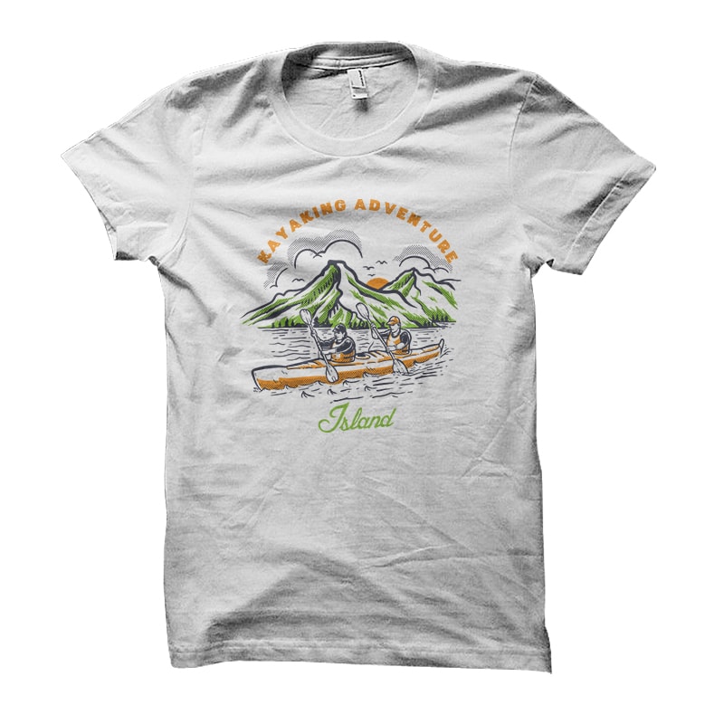 Kayaking Adventure Vector t-shirt design tshirt design for sale