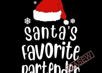 Bartender SVG, JPEG Silhouette Cameo Cricut Christmas svg santa svg iron on Santa’s favorite Bartender Christmas shirt new Bar svg, Drinking vector t-shirt design for