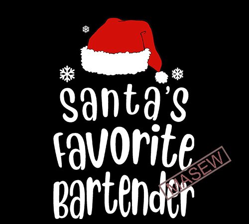 Bartender svg, jpeg silhouette cameo cricut christmas svg santa svg iron on santa’s favorite bartender christmas shirt new bar svg, drinking vector t-shirt design for