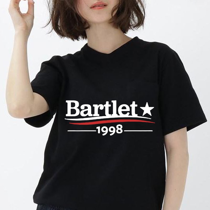 Bartlet 1998, Bartlet For America, Bartlet logo, EPS DXF PNG SVG Digital Download t shirt designs for printify