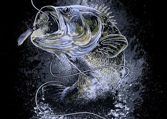 river monster t shirt design png