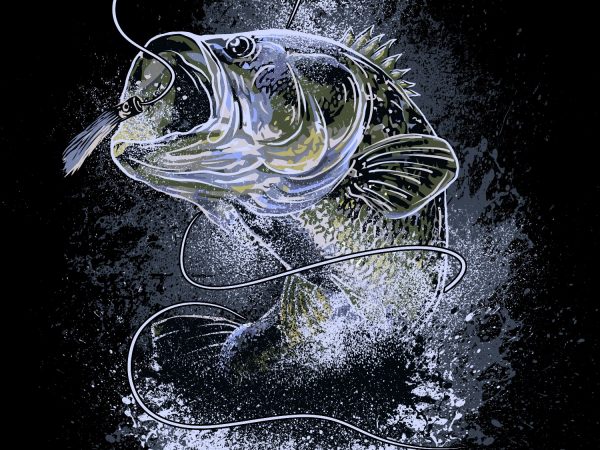 River monster t shirt design png