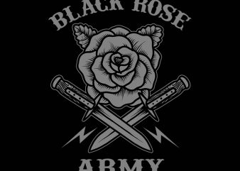 black rose army tshirt design