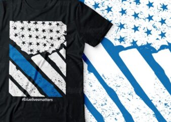 blue lives matters| blue police line america flag design |usa flag