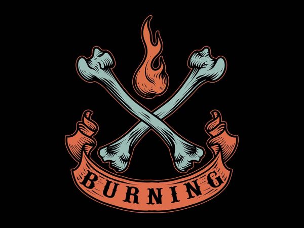 Burning tshirt design