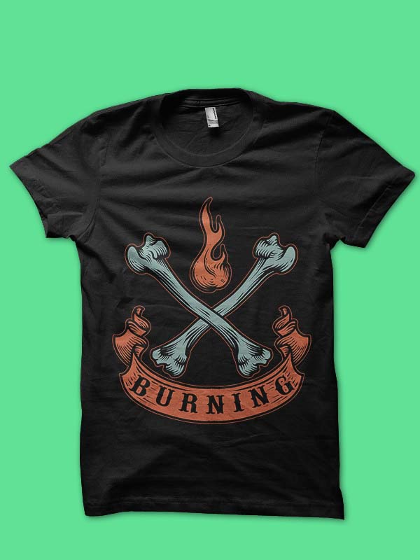 burning tshirt design t shirt designs for printful