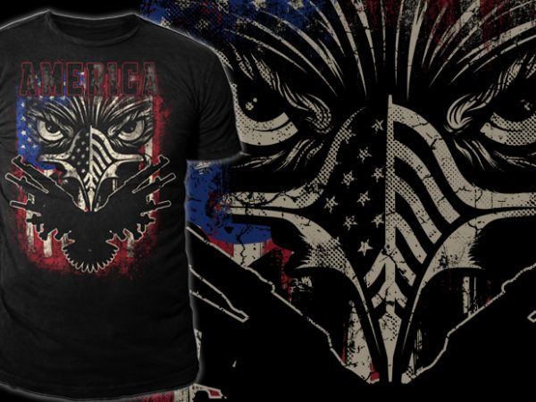 Patriotic eagle buy t shirt design for commercial use