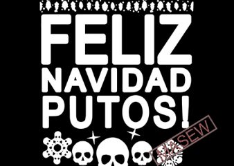 Feliz navidad putos svg, putos svg, merry christmas putos svg, silhouette svg, t-shirt design digital download