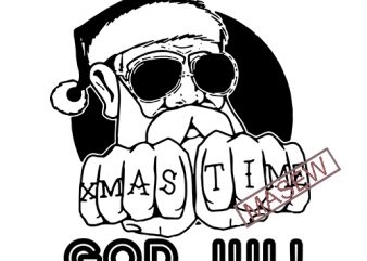 Xmas Times god Jul, Santa Claus, Christmas, Family, thanksgiving EPS DXF PNG SVG Digital Download buy t shirt design for commercial use
