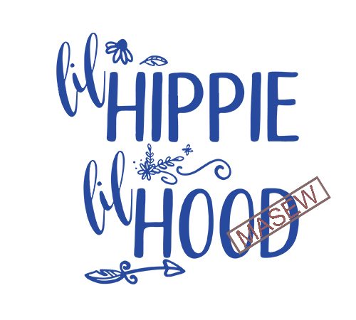 Lil hippie lil hood, hippie, boho, gypsy, boho style eps dxf png svg digital download vector t shirt design for download